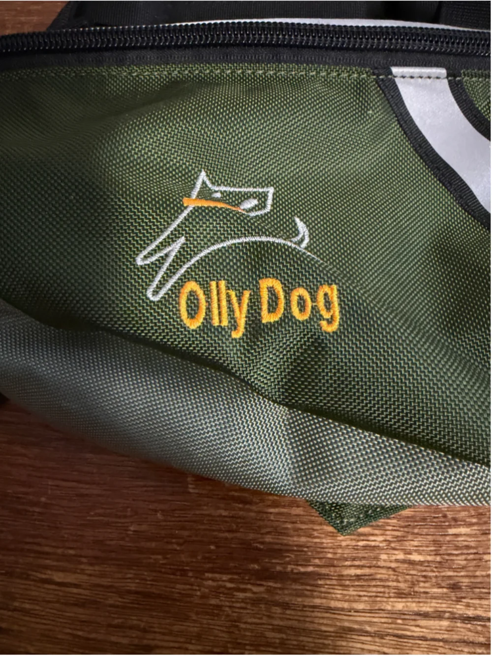 OllyDog Dog Saddle Bag S Backpack Hiking Pack Harness Green Reflective Adjustabl